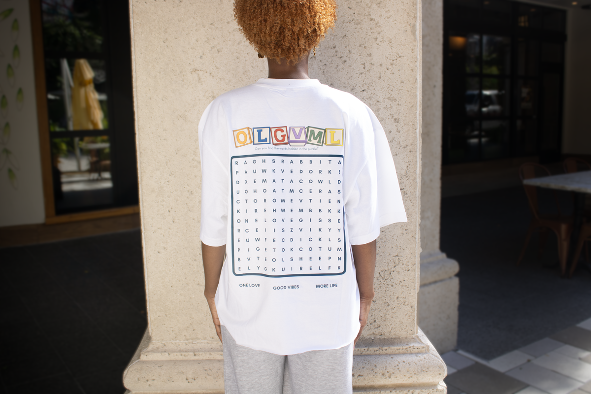Word Puzzle Oversized T